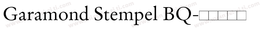Garamond Stempel BQ字体转换